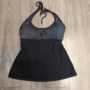 Lululemon Black/ Stone Gray Halter Top